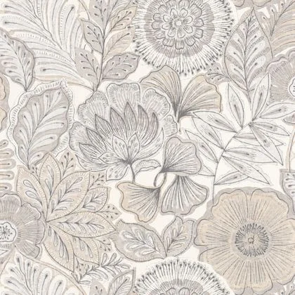 Casadeco - Batik Blanc Coton Bali Cad tapet - Köp online