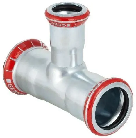 Geberit 1550950 T-rör förminskat avstick, elförzinkat 18 x 15 x 18 mm