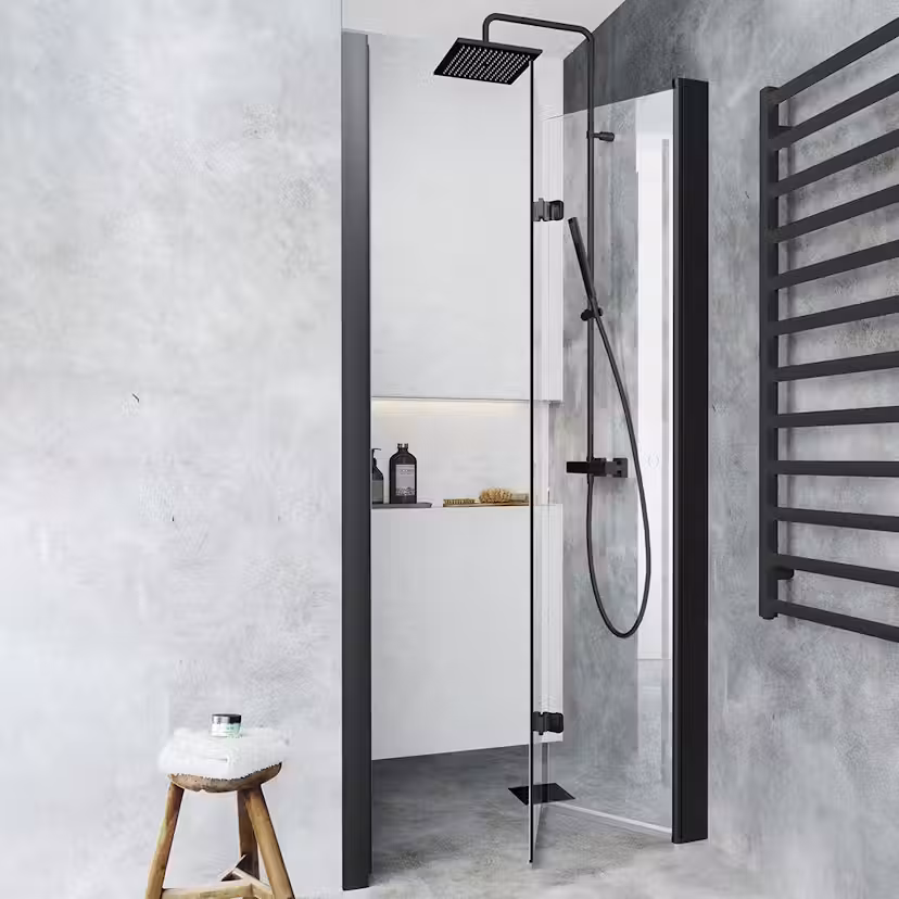 Duschdörr Hafa Igloo Pro Vik Niche Glas: Klarglas, Profil: Svart, B: 880 mm- 1450892