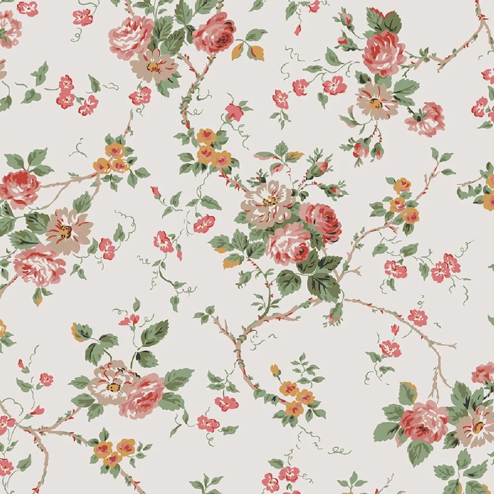 Laura Ashley Vol. 3 Mountney Garden 121083 Grön Tapet | Stuvbutiken