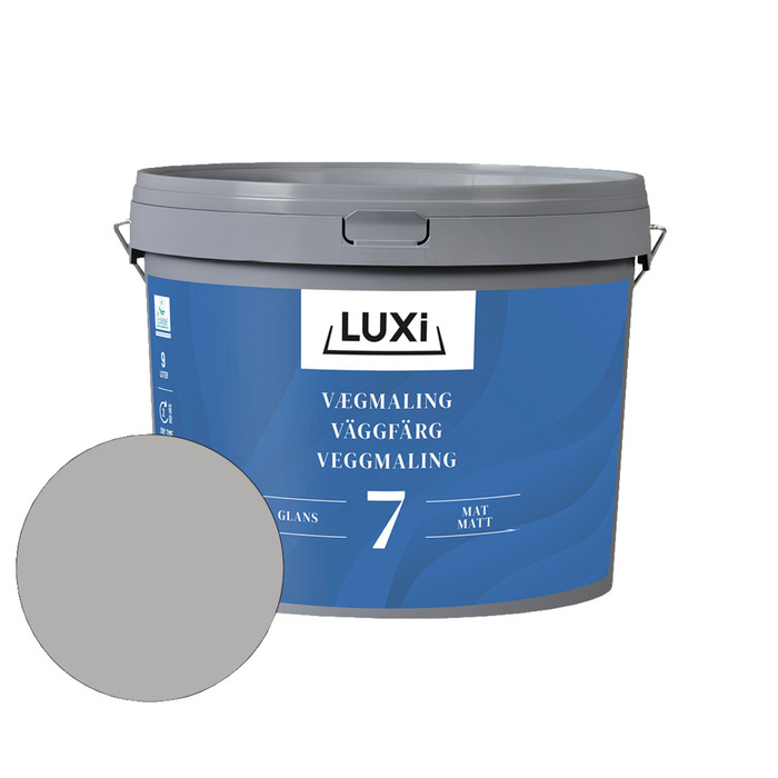 Väggfärg 7 Ljusgrå 2,25 L Luxi