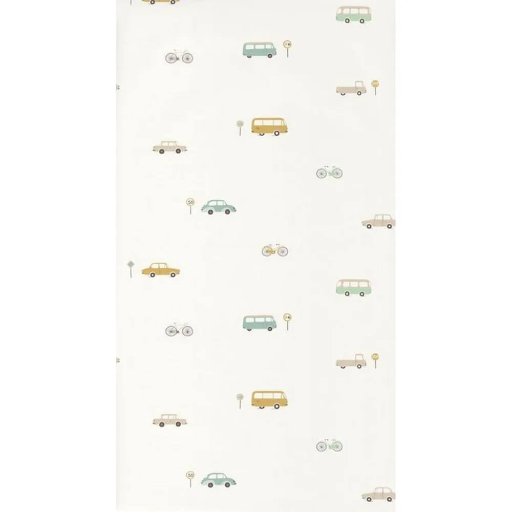 Happy Dreams Vintage Cars Menthe/vert Hpdm82777317 Tapet