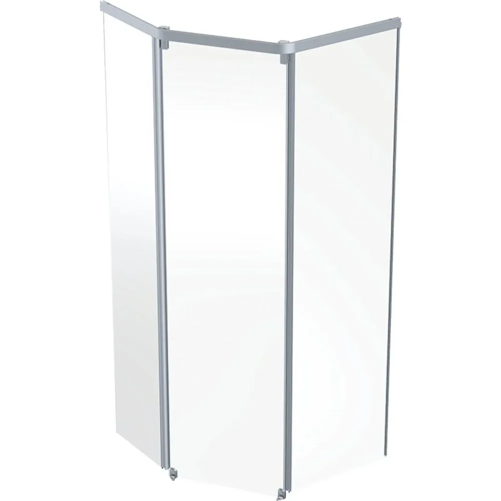 Contura Showerama 10-5 Duschvägg pentagonal, 90 x 80 x 200 cm Vit/klarglas