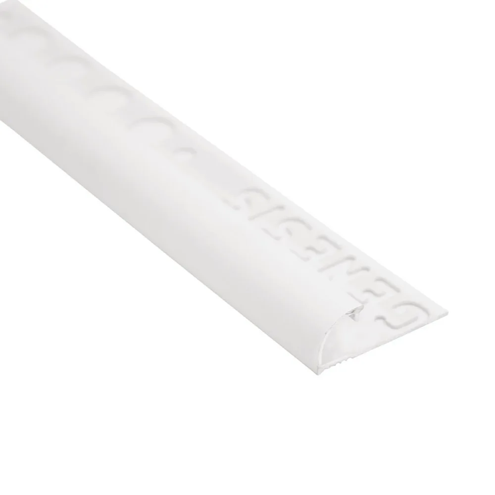 Kakellist Rundad Vit, Aluminiuim, 10mmx2.5m