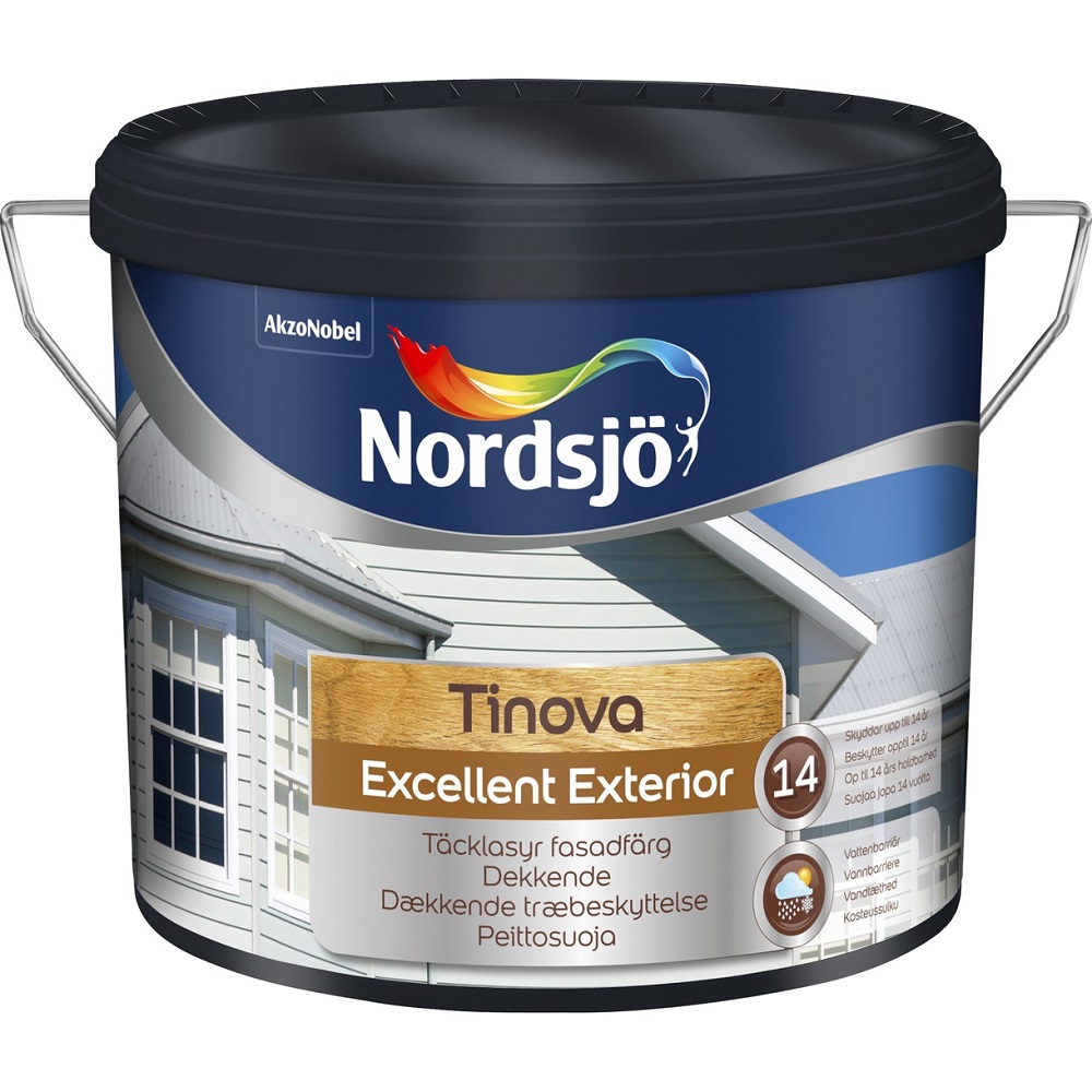 Fasadfärg Utomhus Tinova Excellent 337 Svart 2,5L