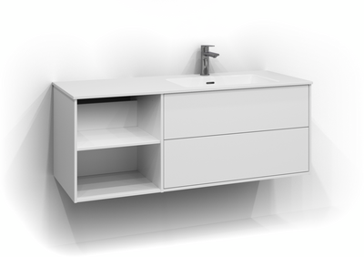TVÄTTSTÄLLSSKÅP SVEDBERGS EPOS PLAN VIT 2+0L ÖPPEN PUSH 120X45,3X45CM HÖ