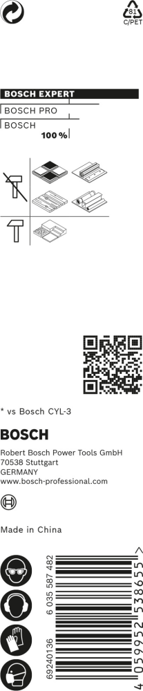 BORR BOSCH HEX MULTICONSTRUCTION 5,5X100MM