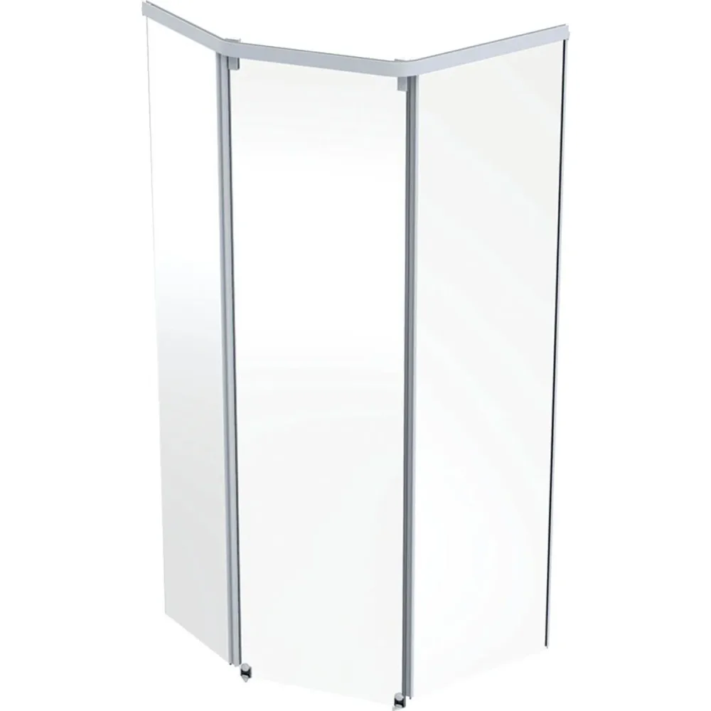 Contura Showerama 10-5 Duschvägg pentagonal, 90 x 80 x 200 cm Vit/klarglas